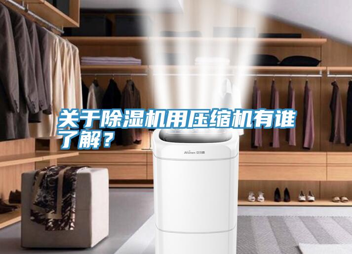 關于除濕機用壓縮機有誰了解？