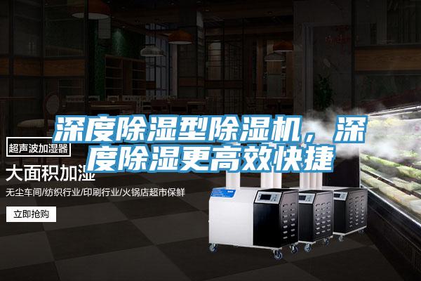深度除濕型除濕機，深度除濕更高效快捷