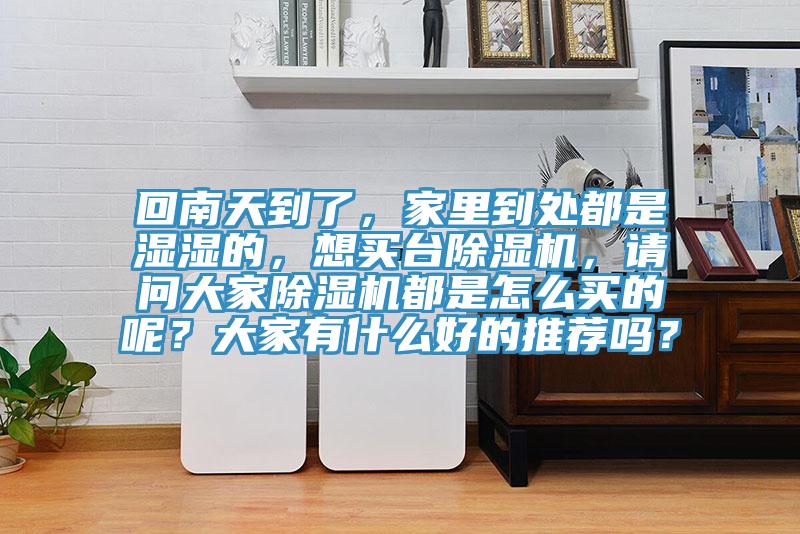 回南天到了，家里到處都是濕濕的，想買臺(tái)除濕機(jī)，請(qǐng)問大家除濕機(jī)都是怎么買的呢？大家有什么好的推薦嗎？