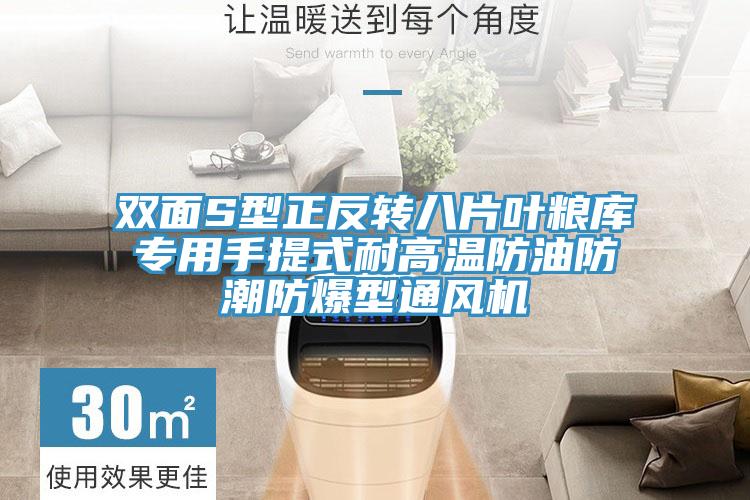 雙面S型正反轉(zhuǎn)八片葉糧庫專用手提式耐高溫防油防潮防爆型通風(fēng)機(jī)