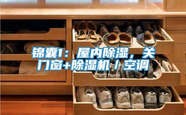 錦囊1：屋內(nèi)除濕，關(guān)門窗+除濕機(jī)／空調(diào)