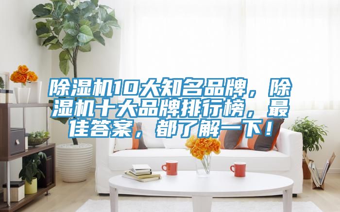 除濕機(jī)10大知名品牌，除濕機(jī)十大品牌排行榜，最佳答案，都了解一下！